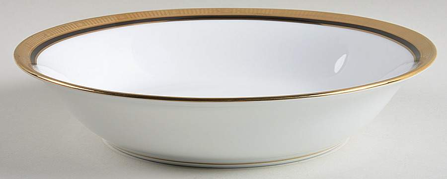 Madison Black 9" Round Vegetable Bowl by Bernardaud-1