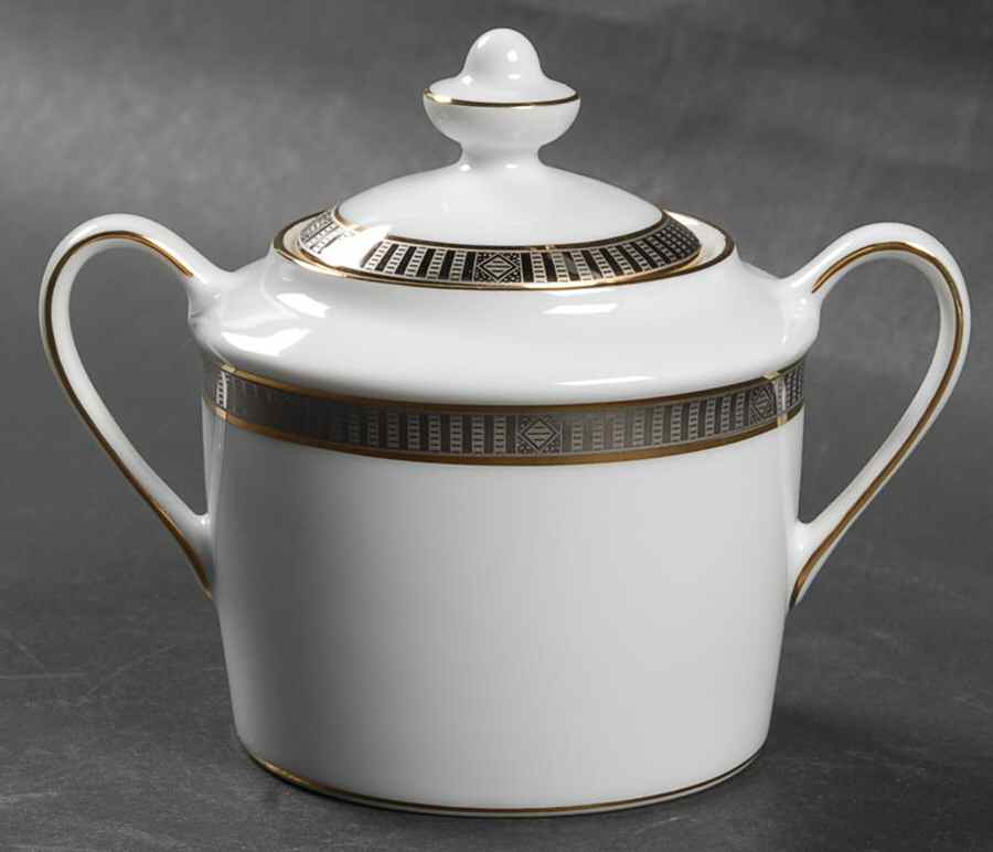 Madison Gold Sugar Bowl & Lid by Bernardaud-1