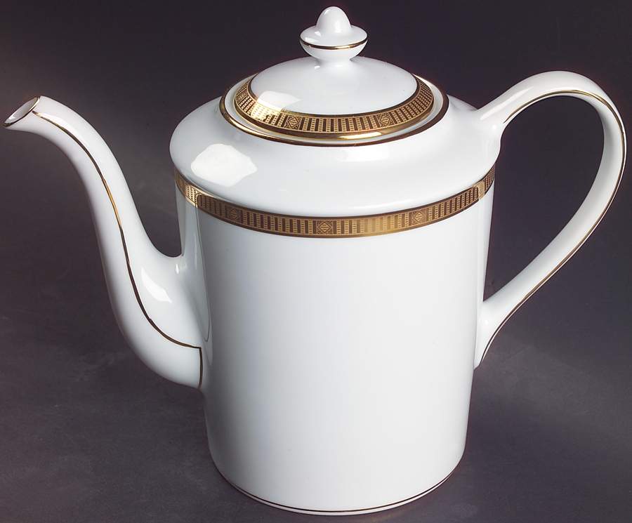 Madison Gold Coffee Pot & Lid by Bernardaud-1