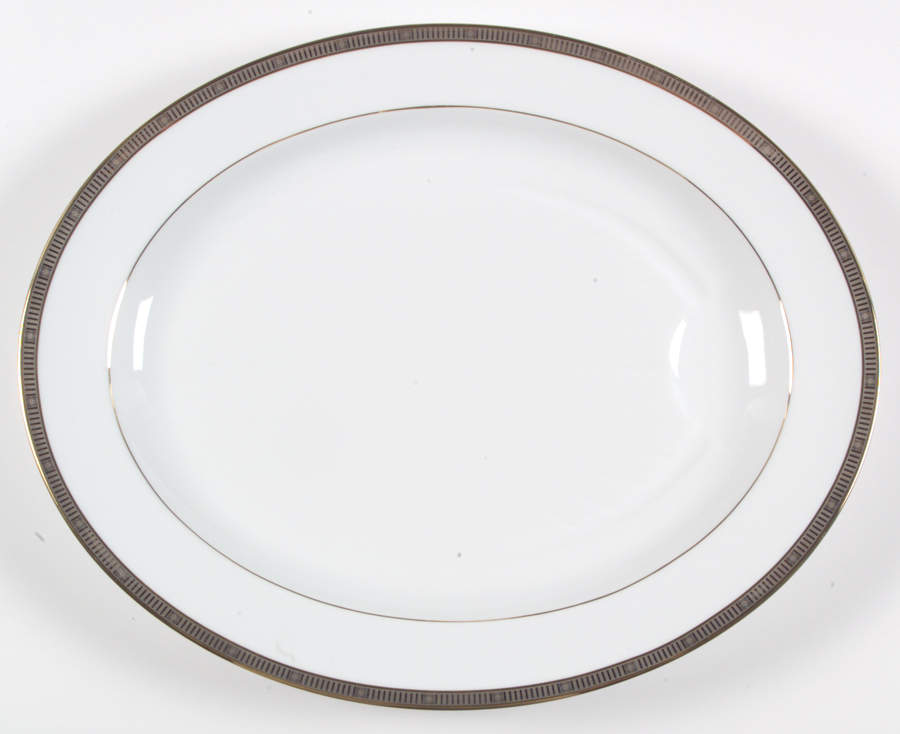 Madison Platinum 17" Oval Serving Platter by Bernardaud-1