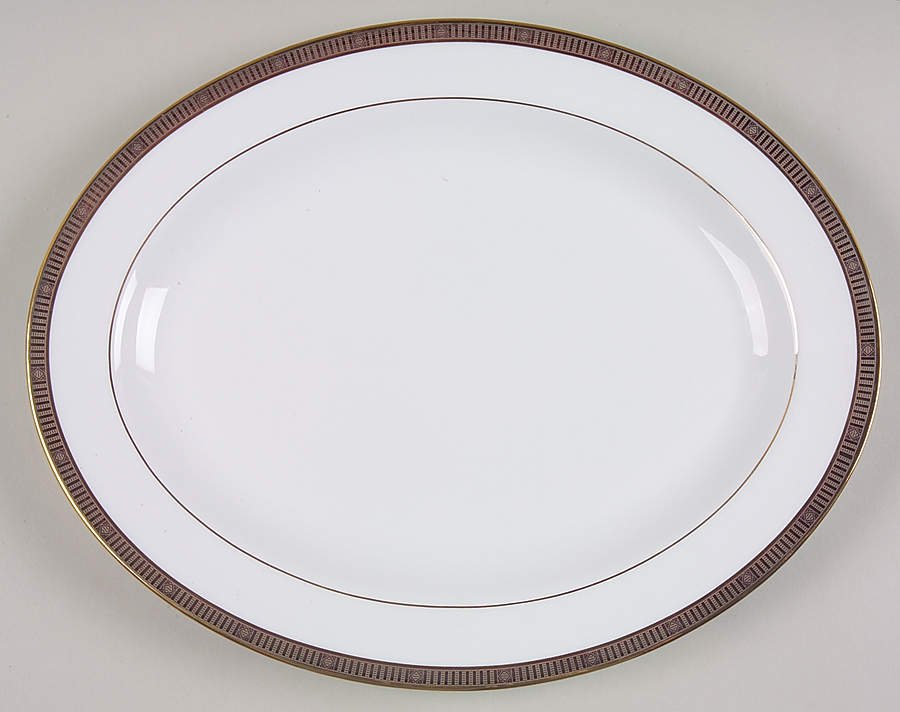 Madison Platinum 13" Oval Serving Platter by Bernardaud-1