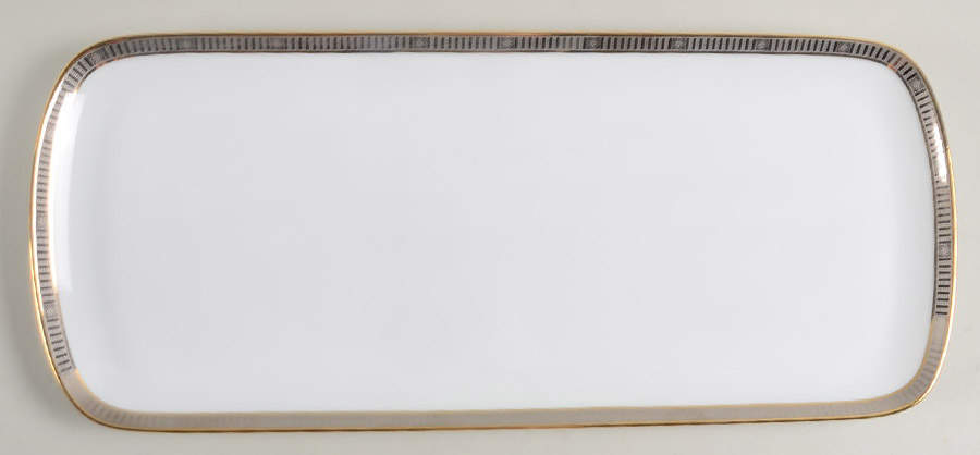 Madison Platinum Oblong Cake Plate by Bernardaud-1