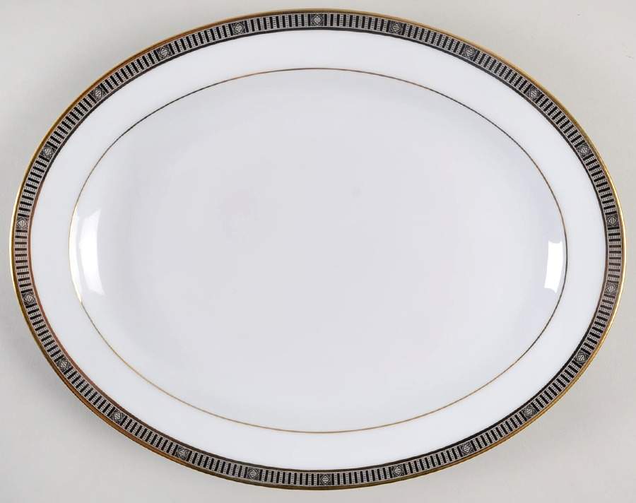 Madison Platinum 11" Oval Serving Platter by Bernardaud-1