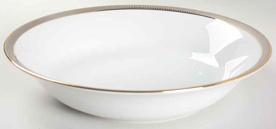 Madison Platinum 9" Round Vegetable Bowl by Bernardaud-1