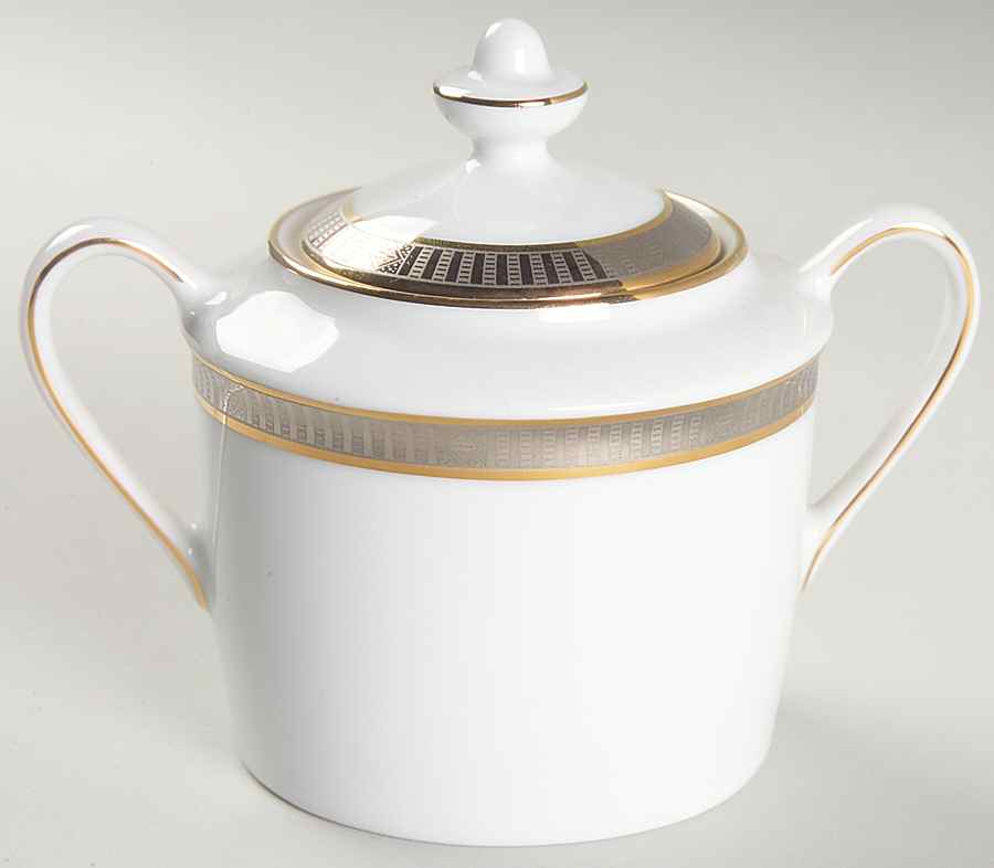 Madison Platinum Mini Sugar Bowl & Lid by Bernardaud-1