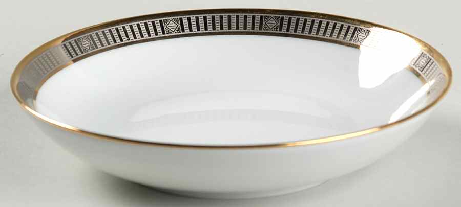 Madison Platinum Fruit/Dessert (Sauce) Bowl by Bernardaud-1