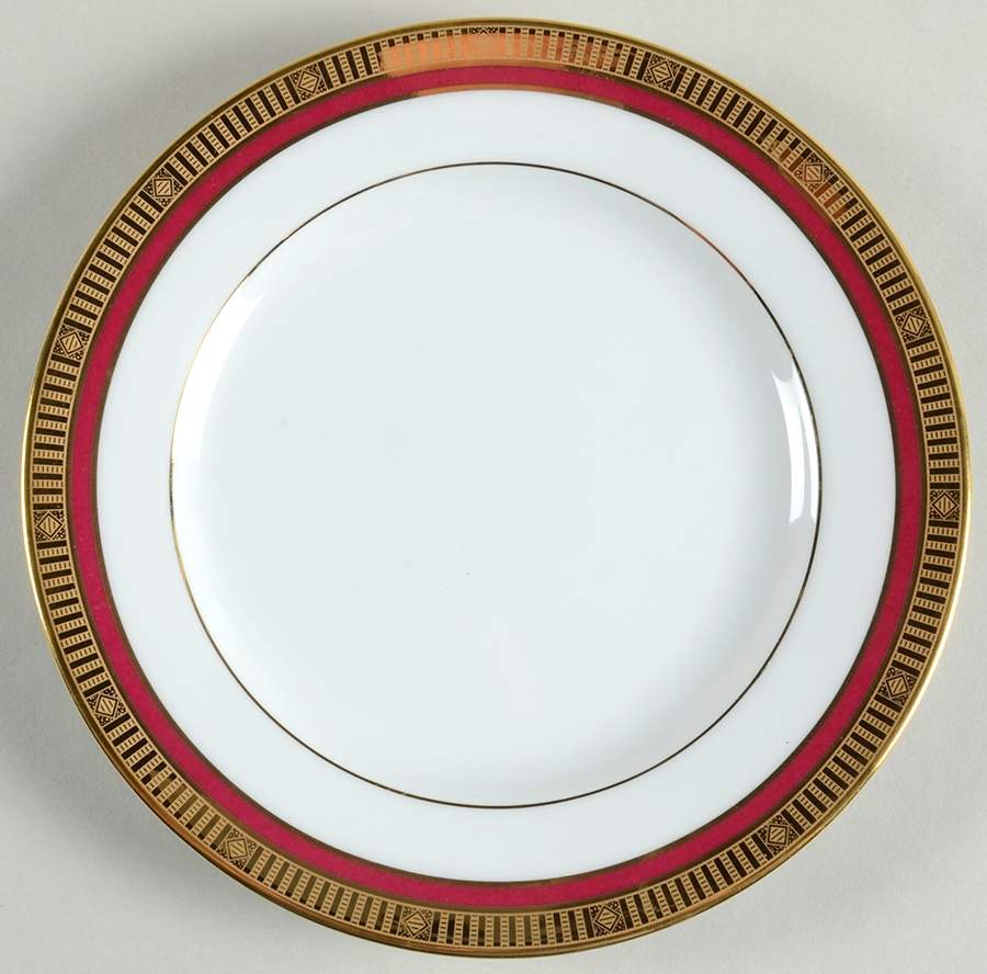 Madison Red Bread & Butter Plate by Bernardaud-1