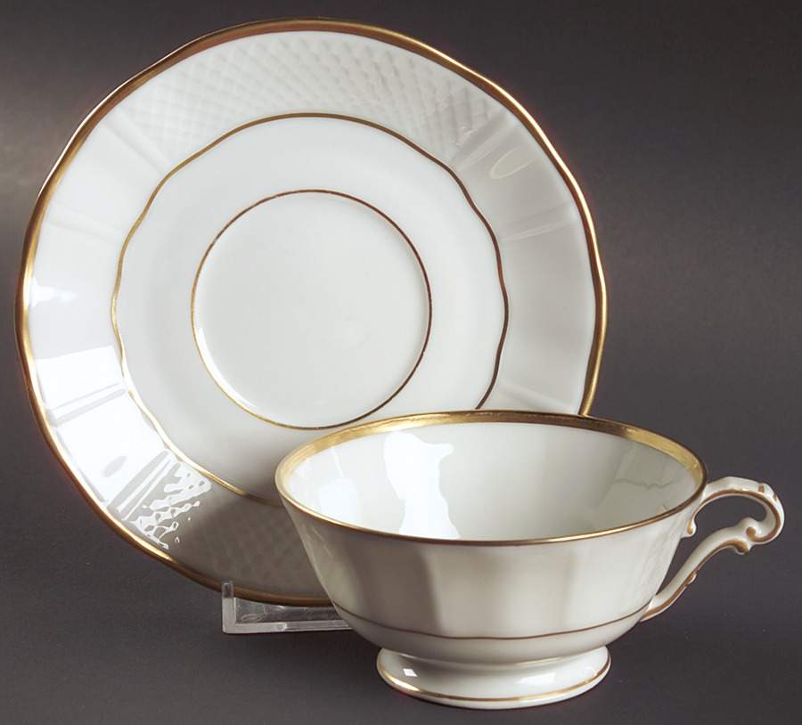 Malmaison Footed Cup & Saucer Set by Bernardaud-1
