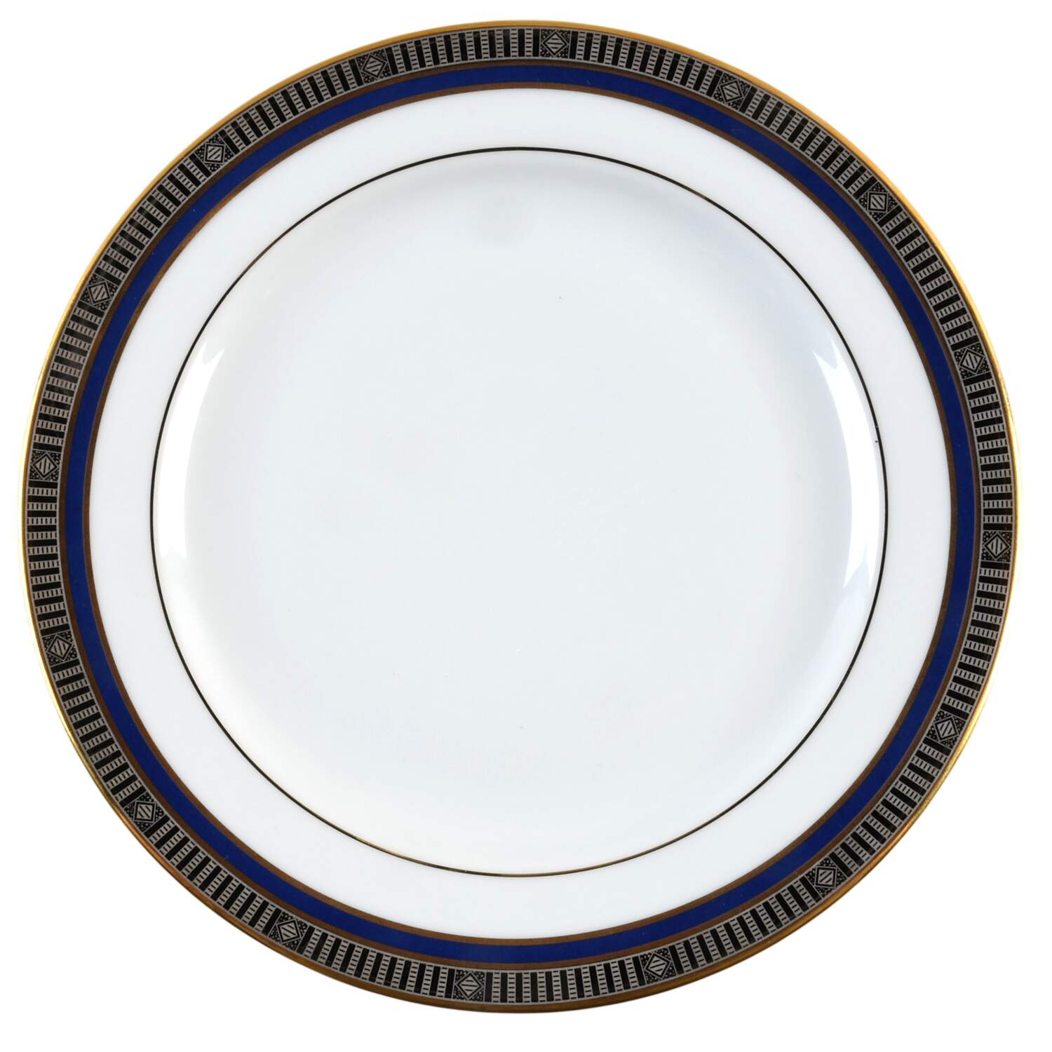 Madison Platinum Blue Dessert/Pie Plate by Bernardaud-1