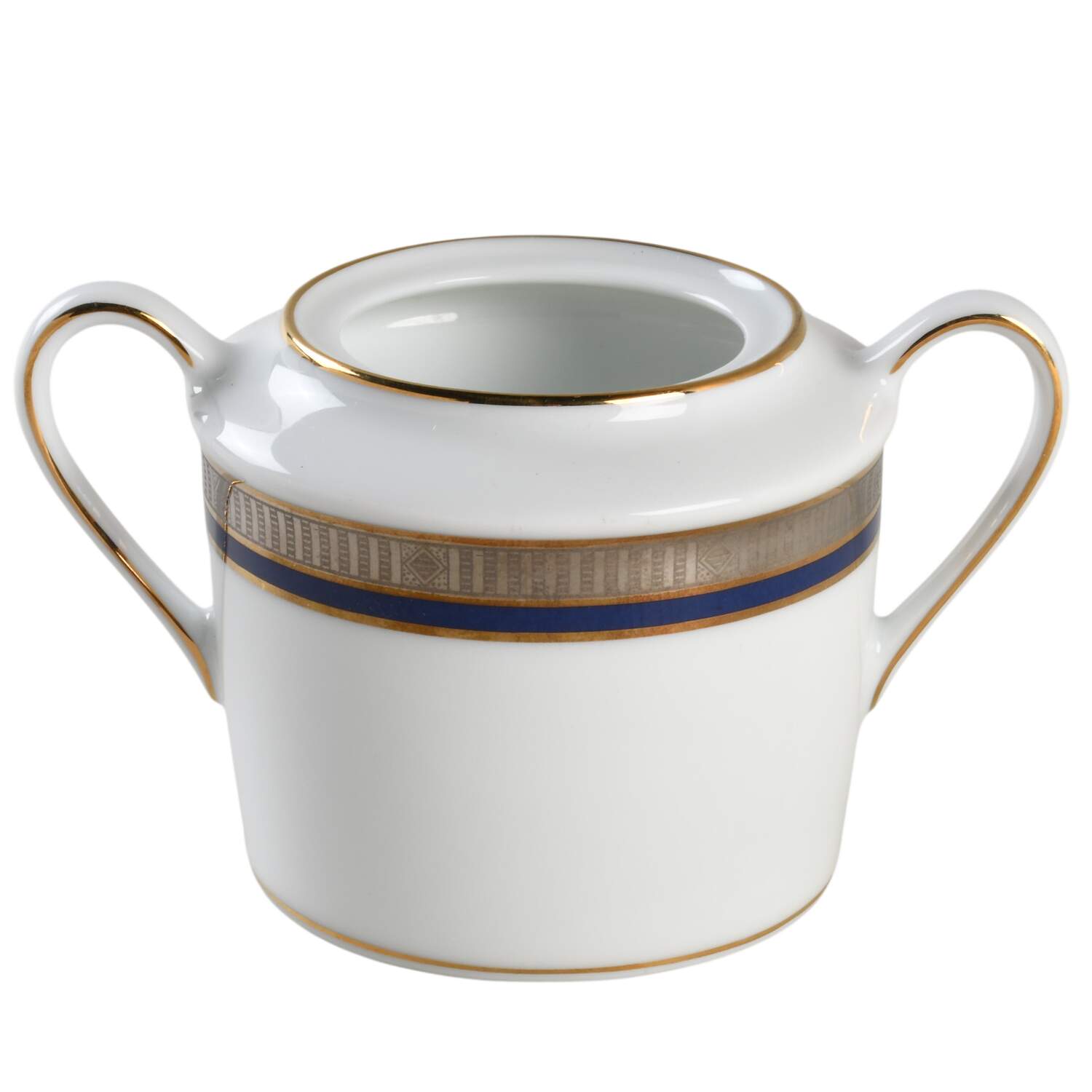 Madison Platinum Blue Sugar Bowl No Lid by Bernardaud-1