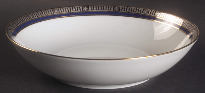 Madison Platinum Blue Coupe Soup Bowl by Bernardaud-1