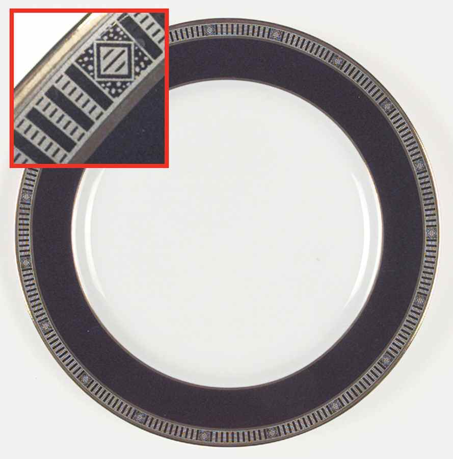 Madison Platinum Black Salad Plate by Bernardaud-1