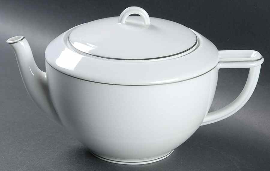 Marly Platinum Teapot & Lid by Bernardaud-1