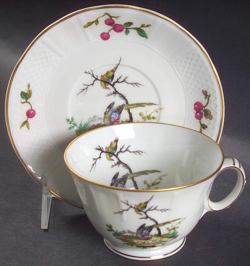 Mennecy Footed Cup & Saucer Set by Bernardaud-1