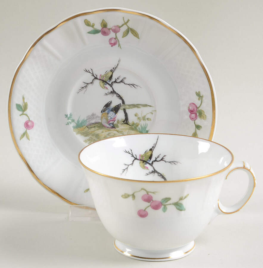 Mennecy Footed Cup & Saucer Set by Bernardaud-1