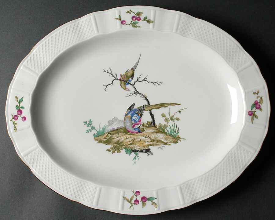 Mennecy 15" Oval Serving Platter by Bernardaud-1