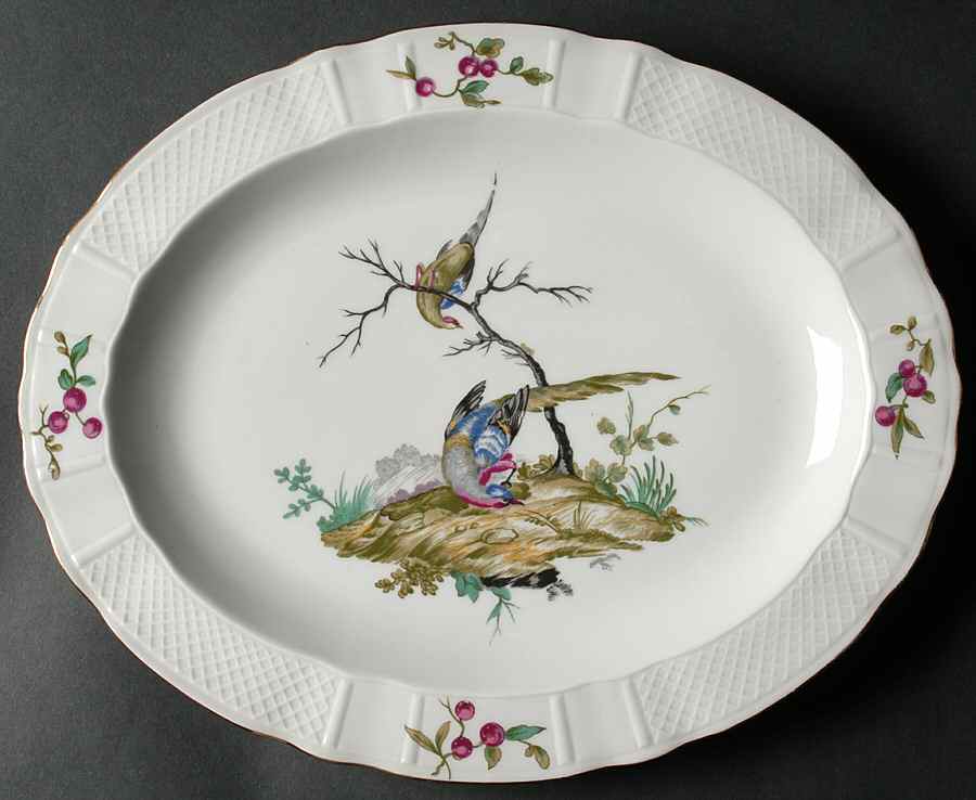 Mennecy 13" Oval Serving Platter by Bernardaud-1
