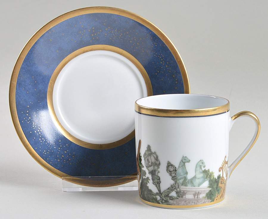 Metropoles Flat Cup & Saucer Set by Bernardaud-1