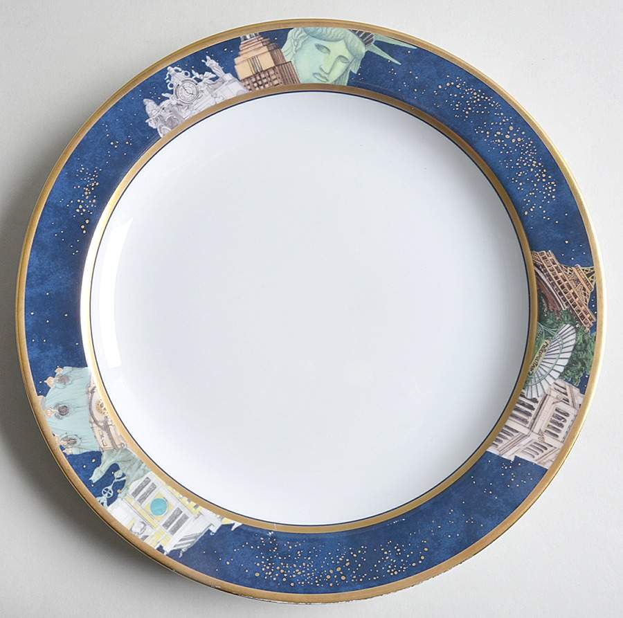 Metropoles Deep Round Platter by Bernardaud-1