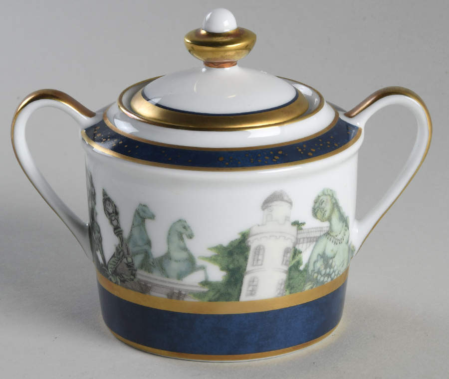 Metropoles Sugar Bowl & Lid by Bernardaud-1