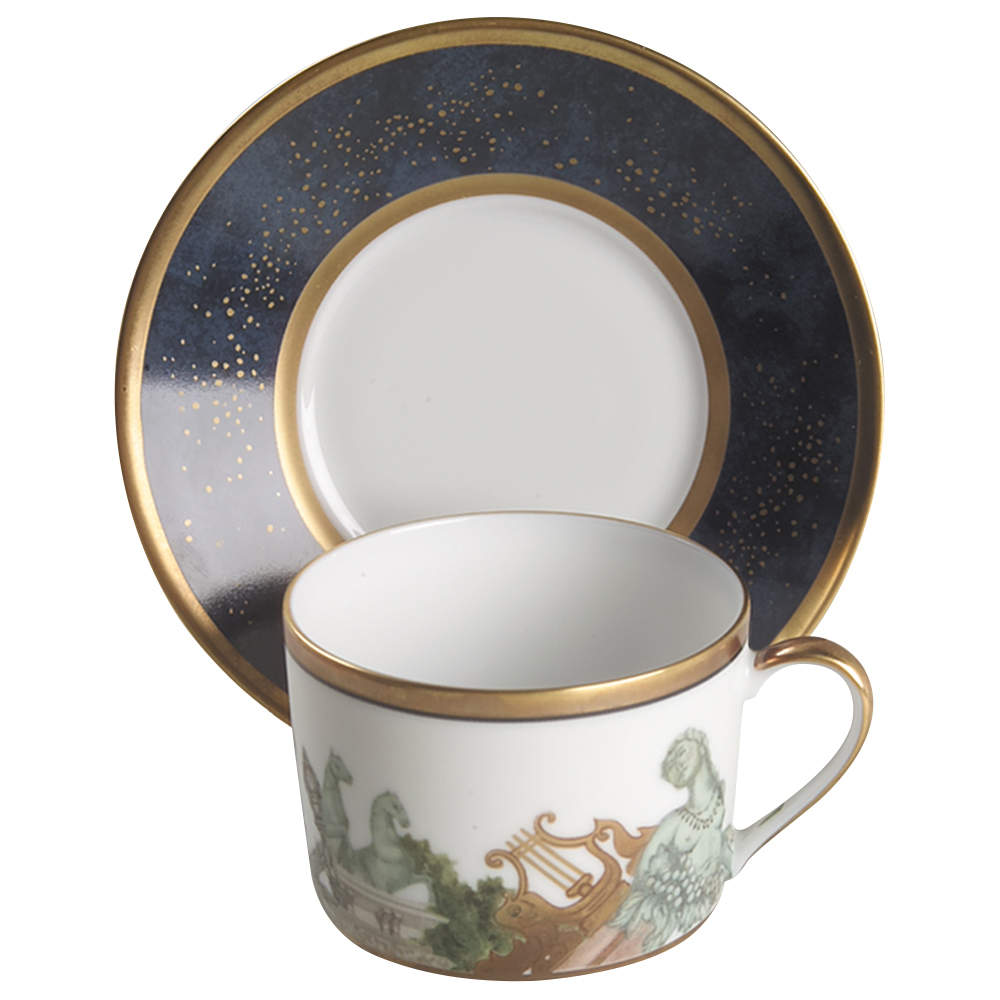 Metropoles Flat Cup & Saucer Set by Bernardaud-1