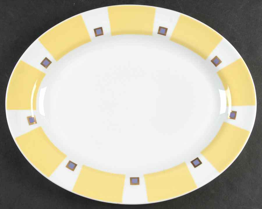 Mikado 13" Oval Serving Platter by Bernardaud-1