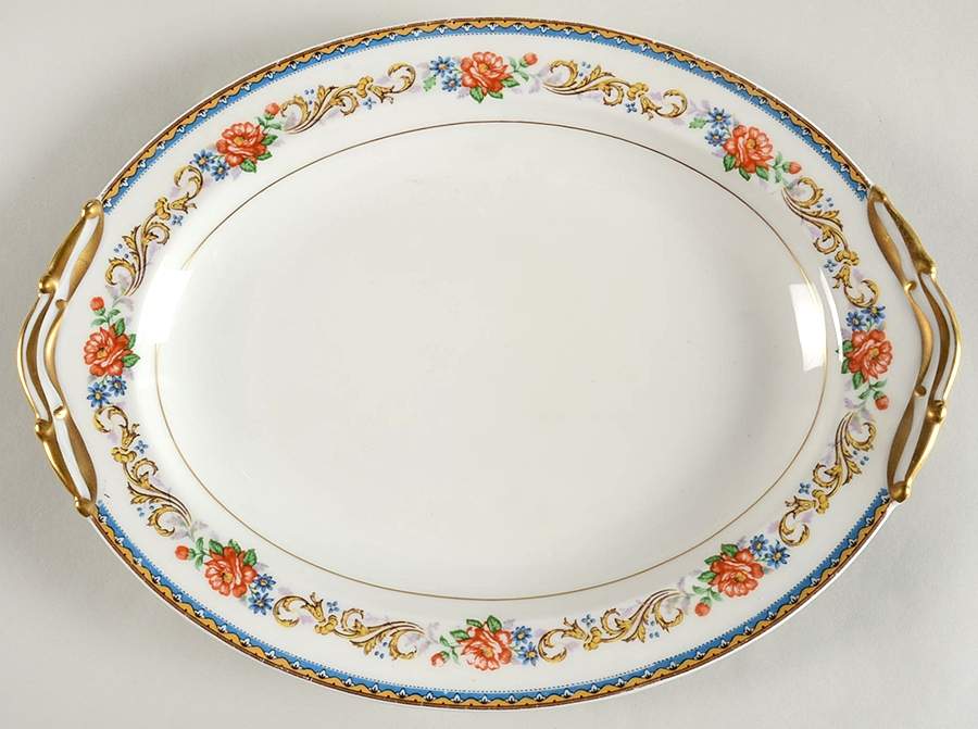 Monte Carlo (Older) 13" Oval Serving Platter by Bernardaud-1