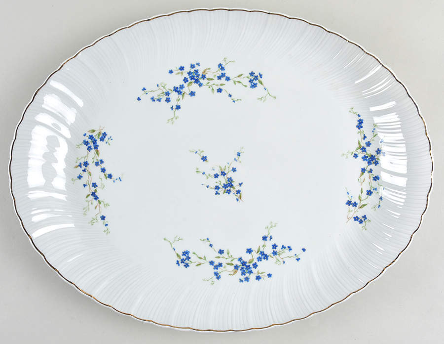 Myosotis 17" Oval Serving Platter by Bernardaud-1