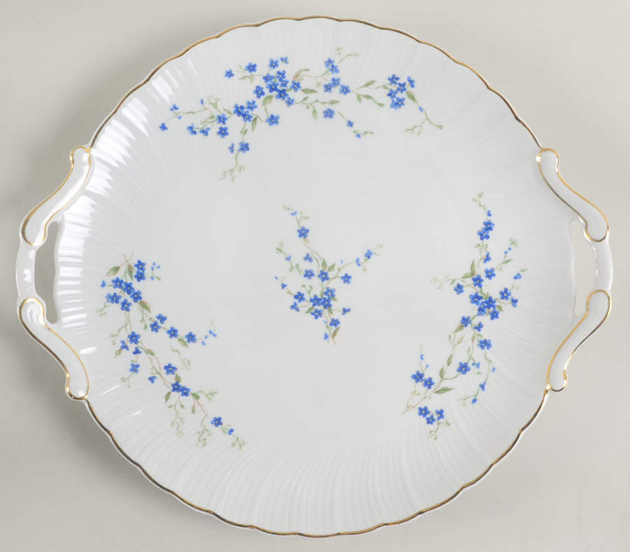 Myosotis Handled Cake Plate by Bernardaud-1