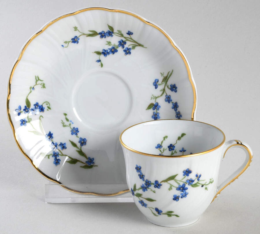 Myosotis Flat Demitasse Cup & Saucer Set by Bernardaud-1