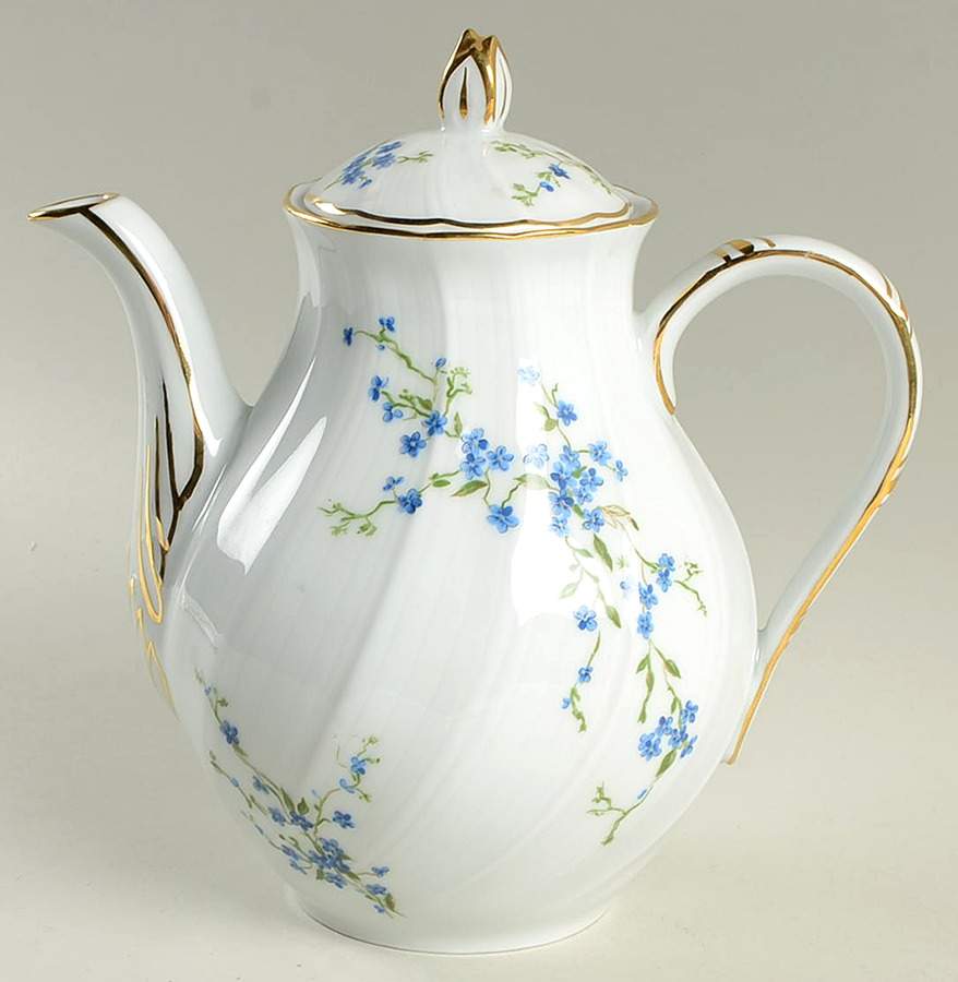 Myosotis Small Coffee Pot & Lid by Bernardaud-1
