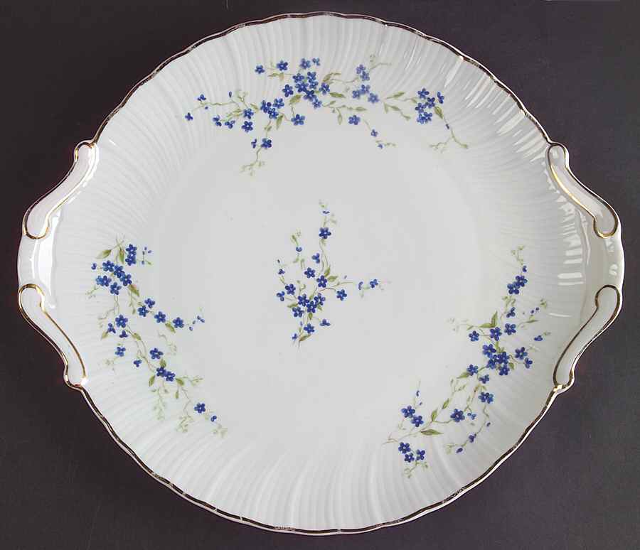 Myosotis Handled Cake Plate by Bernardaud-1