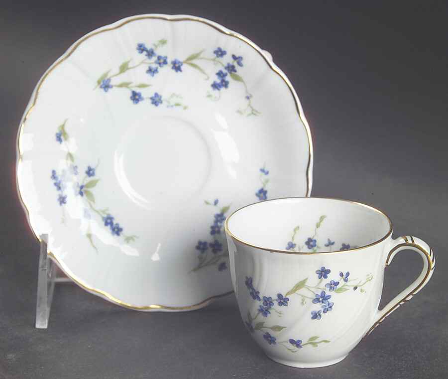 Myosotis Chocolate Cup & Saucer Set by Bernardaud-1