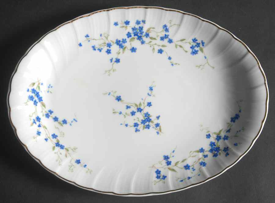 Myosotis 10" Oval Serving Platter by Bernardaud-1