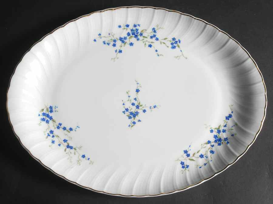 Myosotis 15" Oval Serving Platter by Bernardaud-1