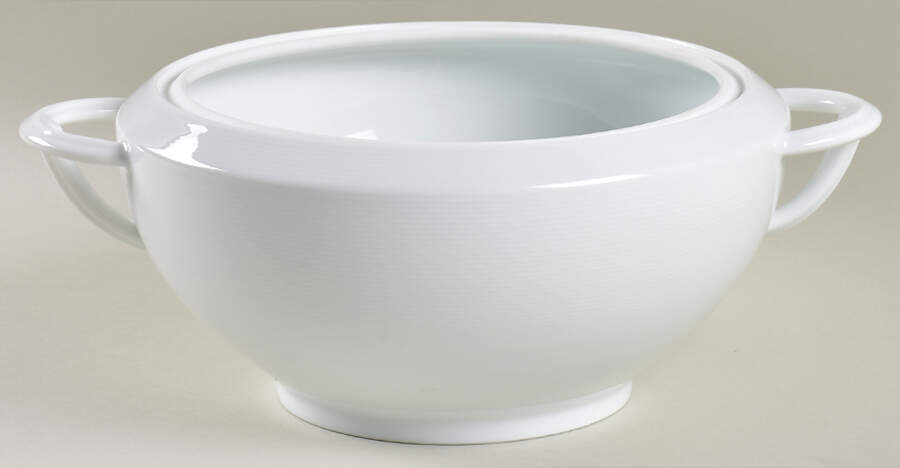 Nereides White Round Vegetable No Lid by Bernardaud-1