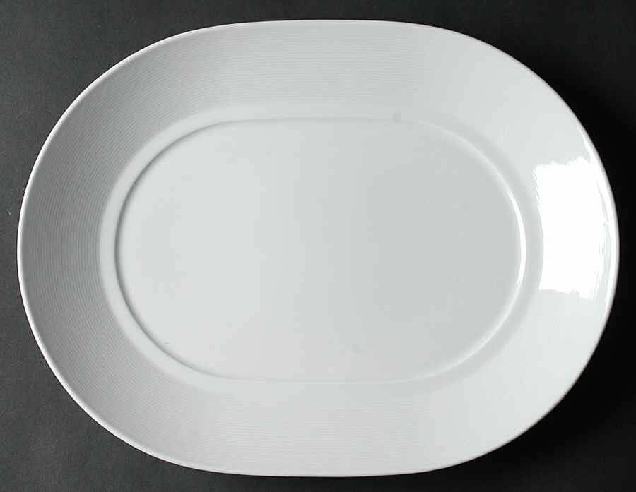 Nereides White 13" Oval Serving Platter by Bernardaud-1