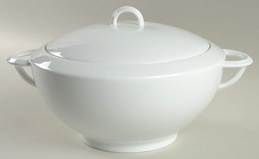 Nereides White Tureen &  Lid by Bernardaud-1