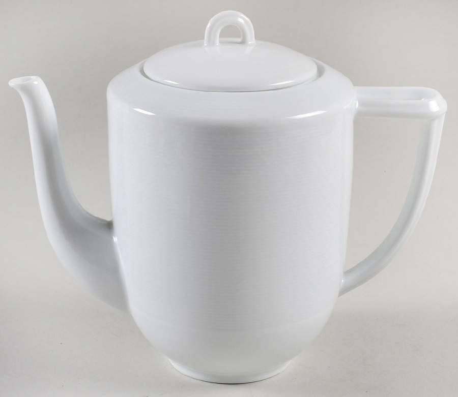 Nereides White Small Coffee Pot & Lid by Bernardaud-1