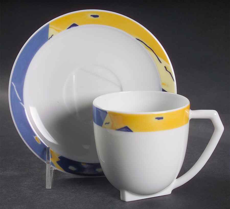 Nil Flat Cup & Saucer Set by Bernardaud-1