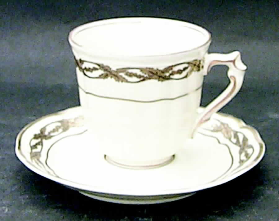 Noailles Flat Cup & Saucer Set by Bernardaud-1
