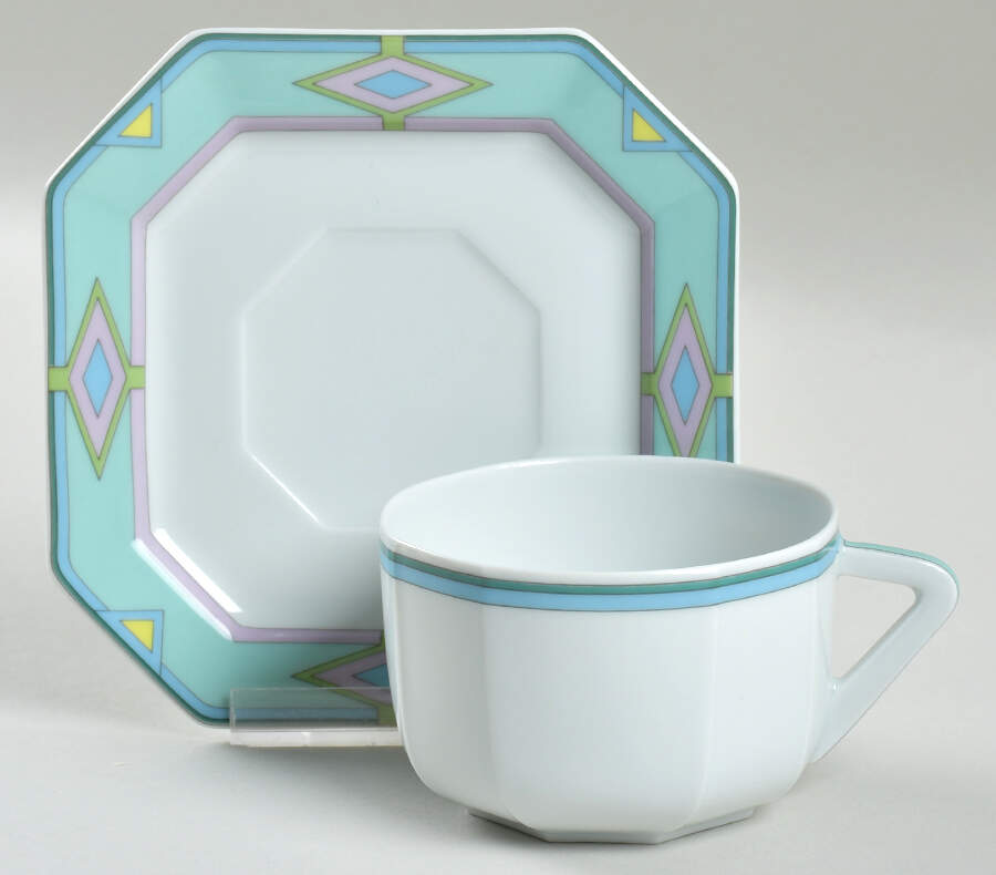 Otello Flat Cup & Saucer Set by Bernardaud-1