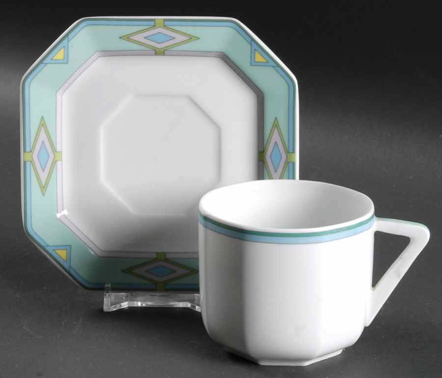 Otello Flat Cup & Saucer Set by Bernardaud-1