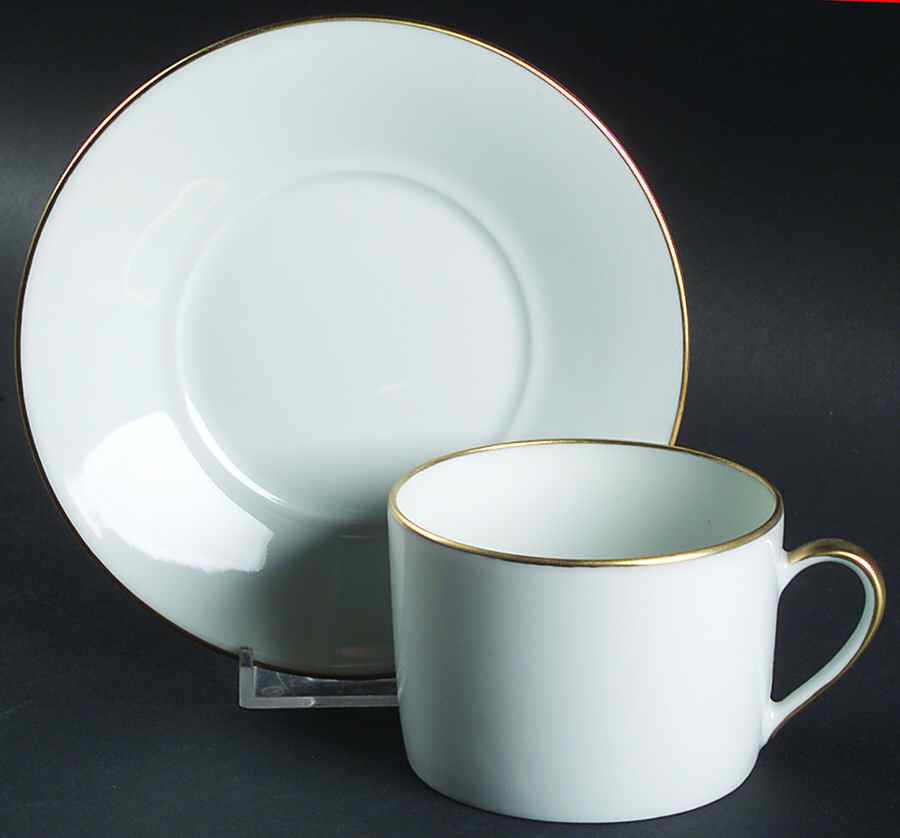 Pacaudiere Flat Cup & Saucer Set by Bernardaud-1