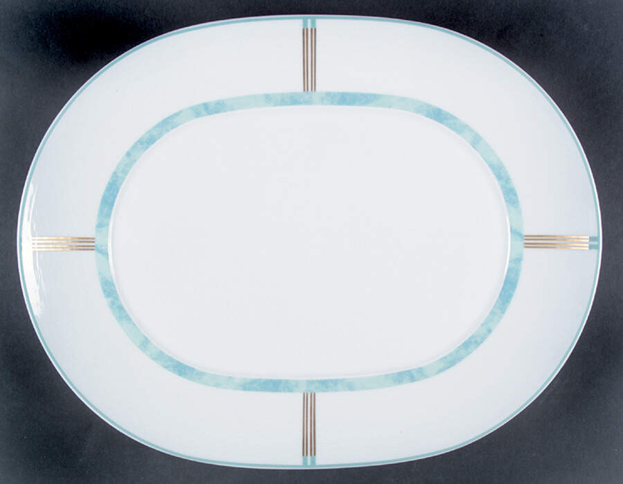Paestum 15" Oval Serving Platter by Bernardaud-1