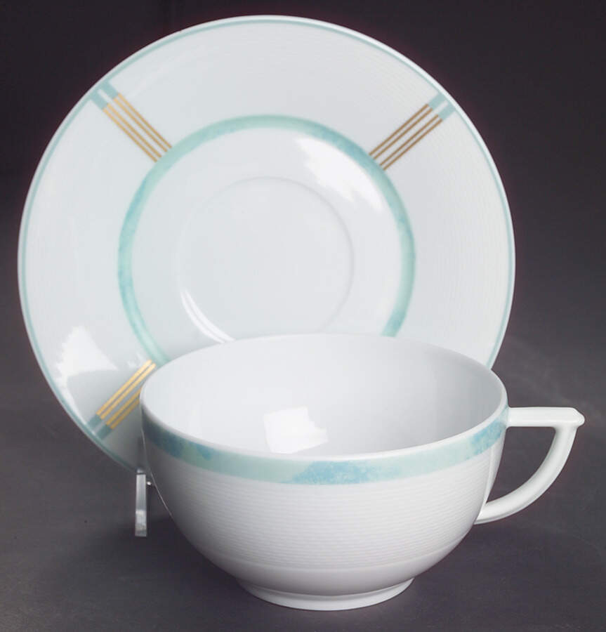 Paestum Breakfast Cup & Saucer Set by Bernardaud-1