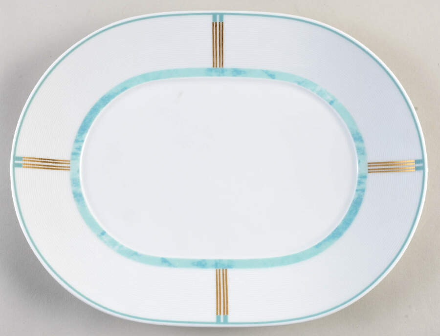 Paestum 13" Oval Serving Platter by Bernardaud-1