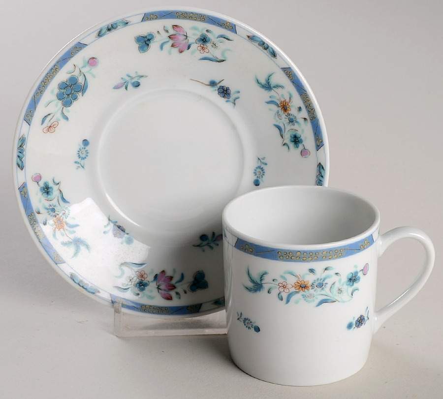Pahang Flat Demitasse Cup & Saucer Set by Bernardaud-1