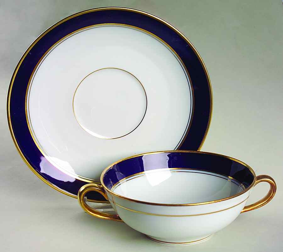 Palerme Flat Cream Soup Bowl & Saucer Set by Bernardaud-1