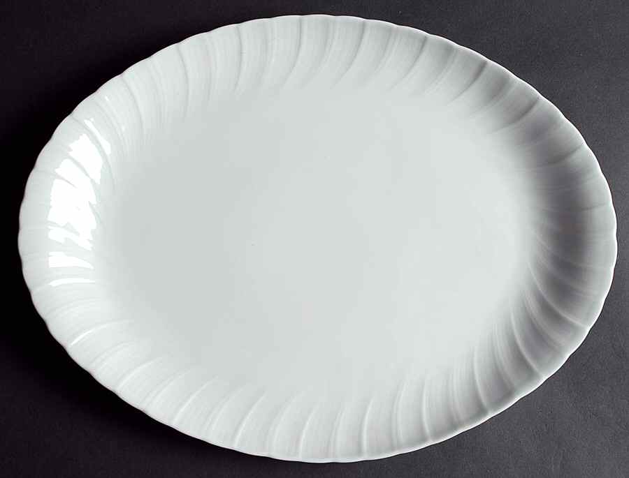 Palm 15" Oval Serving Platter by Bernardaud-1